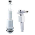 Siamp 38955028 Ensemble mécanisme WC simple volume à bouton tirette et robinet WC flotteur 42/95 L
