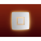 Applique ceramic, plâtre et verre acide, 23 cm