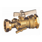 Vanne à sphère laiton 657 à écrou tournant avec purge - raccord deca - filetage 20 / 25