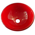Vasque en verre Mara Ø40x14cm Rouge