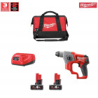 Kit M12CHM2 perforateur M12CH + 2 x 4,0 Ah + chargeur C12C + sac à outils M Milwaukee