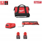 Outil multi-fonction C12MTD2 + 2 batteries 2,0 Ah + chargeur C12C + sac à outils M Milwaukee