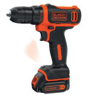 Black & decker perceuse visseuse sans fil 10,8 v avec outillage a main et sac de transport