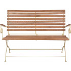 Banc pliable en bois et métal