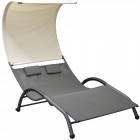 Lit de soleil double en acier galaxy