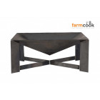 Brasero en acier pieds croisés design