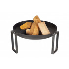 Brasero en acier rond pieds design 70 cm