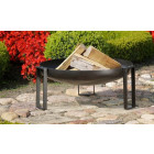 Brasero en acier peint rond pieds design 70 cm