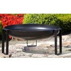 Brasero en acier peint rond pieds design 80 cm