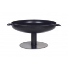 Brasero rond en acier peint sur pied design 60 cm