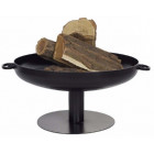 Brasero rond en acier peint sur pied design 80 cm