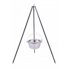 Chaudron en acier inoxydable sur trépied 14 litres