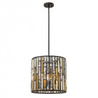 Suspension gemma, bronze et cristal, 3 ampoules