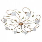 Plafonnier doré flora 8 ampoules 18 cm