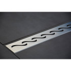 Caniveau de douche italienne inox – 60 cm modèle vagues
