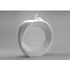Pomme design blanche en céramique