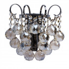 Applique murale grise crystal 1 ampoule 15 cm