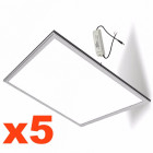 Panneau led 48w 60x60cm pack de 5 - couleur eclairage : blanc froid 6000k - 8000k
