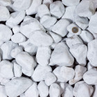 Galet marbre blanc carrare 60-100 mm - pack de 8m² (50 sacs de 20kg - 1000kg)