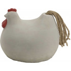 Poule deco en pierre et corde