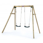Portique avec balançoire assise moulée 2 balançoires
