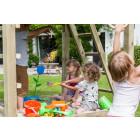 Aire de jeux en bois pagode tour avec balançoire et module d'escalde