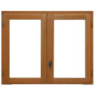 Fenêtre bois 2 vantaux h75 x l90 côtés tableau + poignée (ref 010220f9) gd menuiseries