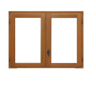 Fenêtre bois 2 vantaux h60 x l120 côtés tableau + poignée (ref 010220f9) gd menuiseries