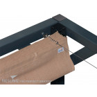 Pergola autoportante bois douglas toile sable 4 x 2,9 m