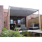 Pergola autoportante bois douglas toile anthracite 3 x 2,9 m
