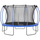 Trampoline junior avec protection réversible bleu océan ou citron 366 cm