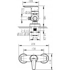 Mitigeur de douche serie oslo avec clapet anti-retour selon din en1717