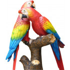 Couple de perroquets en résine