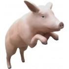 Cochon rose debout en résine 133 cm