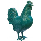 Coq de couleur en résine 38 cm