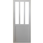 Porte coulissante atelier blanc h204xl83 + 2 coquilles  - gd menuiseries