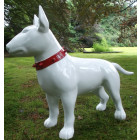 Bull terrier coloré en résine 120 cm
