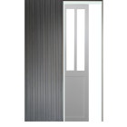 Porte coulissant atelier blanc vitre depoli h204 x l73 + systeme de galandage et kit de finition inclus gd menuiseries
