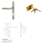 Porte Fenêtre bois 1 vantail h215 x l90 tirant droite côtés tableau + poignée et barillet (ref 01245f924) gd menuiseries