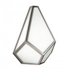 Applique diamond, nickel poli et verre opale