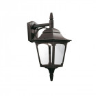 Applique chapel 44 cm, aluminium noir et verre