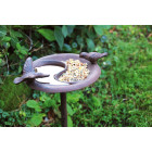 Bain oiseau abreuvoir & mangeoire sur pied