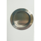 Porte coulissante atelier blanc h204 x l93 + rail alu bandeau noir et 2 coquilles gd menuiseries