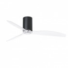 Ventilateur de plafond noir mat mini tube h29 cm