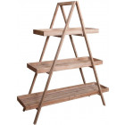 Etagère pliante en bois patiné