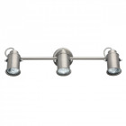 Spot argenté industrial 3 ampoules 15 cm