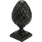 Pomme de pin noire en résine grand modèle
