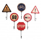 Patère panneau de signalisation (lot de 6)