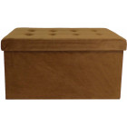 Banc coffre effet velours capitonné