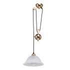 Suspension dorée classic 1 ampoule 71 cm Suspension dorée classic 1 ampoule 71 cm